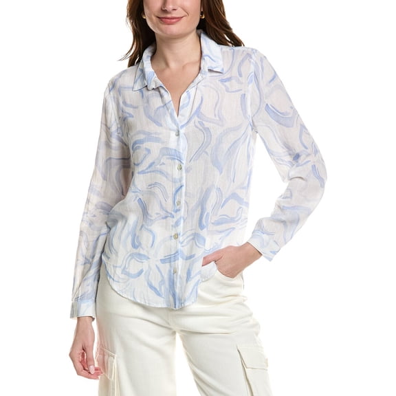 Bella Dahl womens  Classic Button Down Linen-Blend Shirt, s