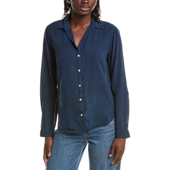 Bella Dahl womens Classic Button-Down Shirt, xs, Blue