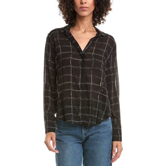 Bella Dahl womens Hidden Placket Button Down Shirt, s