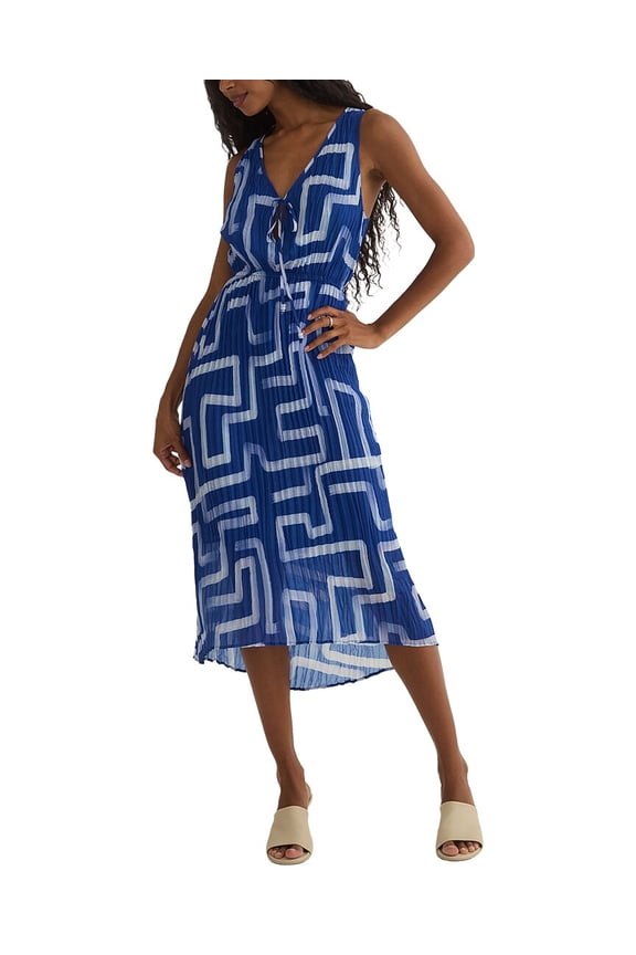 womens  High Low Pleated Dress, s