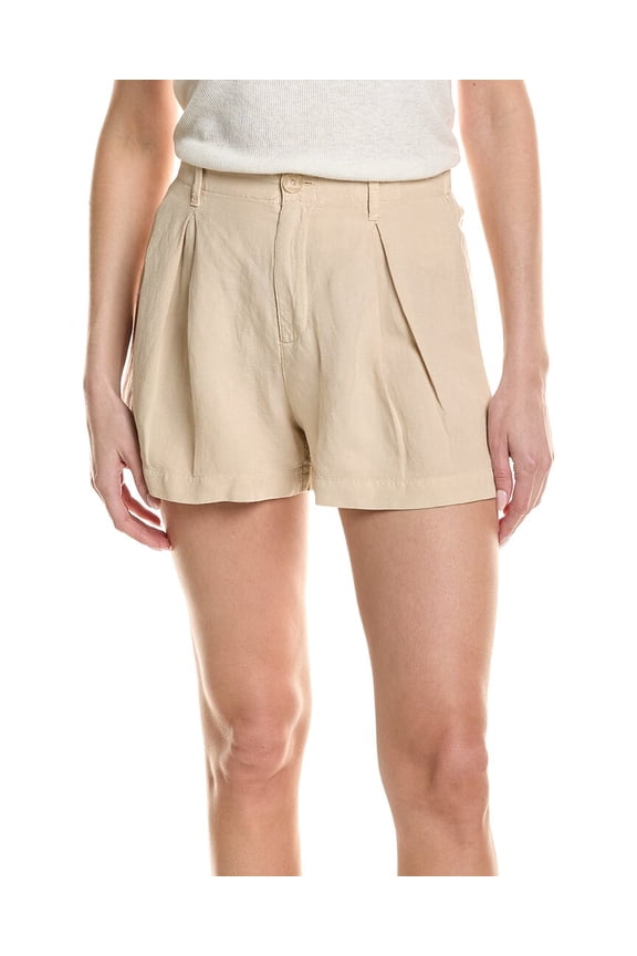 womens  Linen-Blend Culotte Short, l