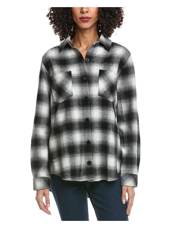 womens Oversized Wool-Blend Shacket, l