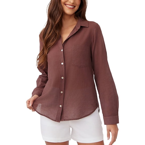 Bella Dahl womens Pocket Button Down Shirt, s