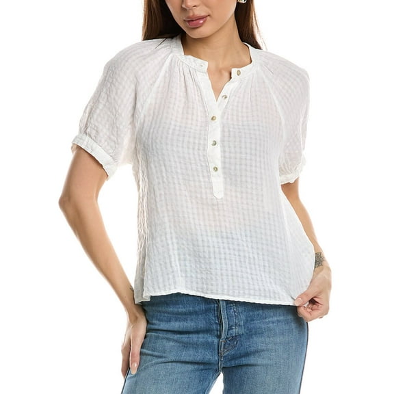 Bella Dahl womens  Raglan Linen-Blend Pullover, xs, White