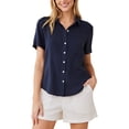thumbnail image 1 of Bella Dahl womens  Short Sleeve Pocket Button Down, xs, 1 of 4