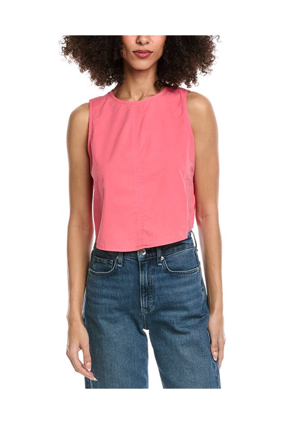 womens  Sleeveless Button Back Top, l