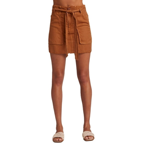 Bella Dahl womens Sunny Linen-Blend Utility Skirt, 29