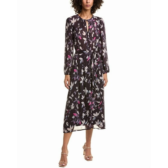 Bella Dahl womens  Tie Waist Midi Dress, xs, Purple