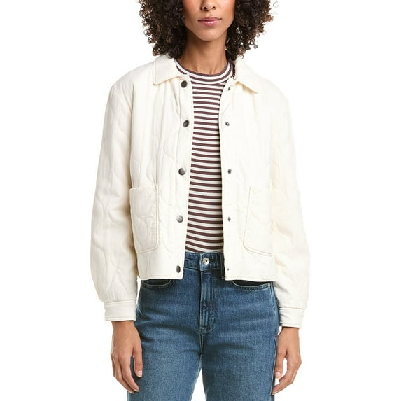 Bella Dahl womens Two Pocket Cropped Quilted Jacket, s