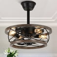 thumbnail image 1 of Bella Depot 18 Inches Farmhouse Ceiling Fan with Light Kit and Remote Control, 3-speed Reversible Fan, 1 of 8