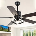 thumbnail image 1 of Bella Depot 52" Modern Black Ceiling Fan 6-Speed Reversible Chandelier With Light and Remote Control, 1 of 12