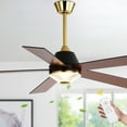 thumbnail image 1 of Bella Depot 52" Modern Black Ceiling Fan 6-Speed Reversible with Light and Remote Control, 1 of 14