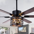 thumbnail image 1 of Bella Depot 65" Industrial Cage Ceiling Fan 6-Speed Reversible with Light and Remote Control, 1 of 19