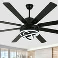 thumbnail image 1 of Bella Depot 72" Modern Black LED Ceiling Fan 6-Speed Reversible DIY Shape Chandelier With Dimmable Light and Remote Control, 1 of 14