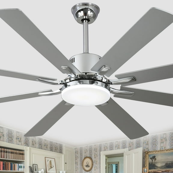 Bella Depot 72" Modern LED Ceiling Fan 6-Speed Reversible Chandelier With Dimmable Light and Remote Control