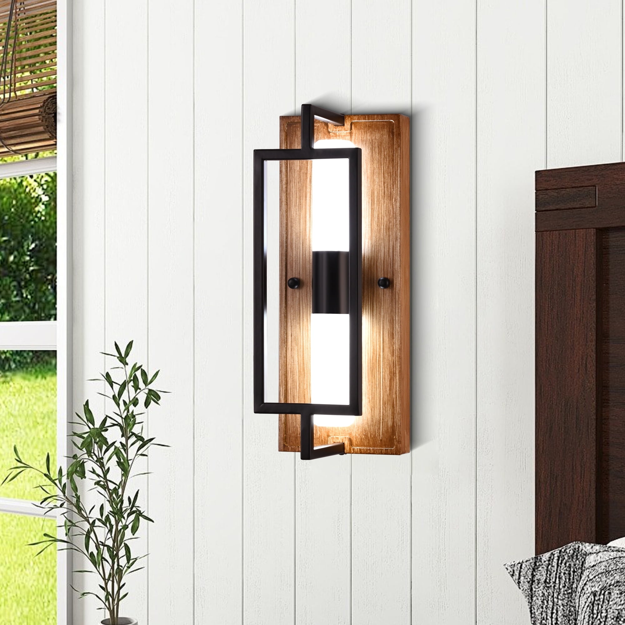 Bella Depot Wood Wall Light - Walmart.com
