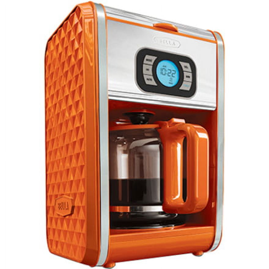 Bella Dots Collection 12 Cup Manual Coffee Maker, Orange