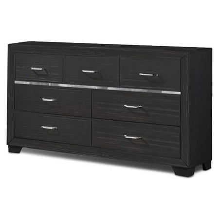 Bella Esprit 52578-DR 56.9 in. Wooden Dresser, Charcoal