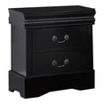 thumbnail image 1 of Bella Esprit Louis Philippe Solid Wood 2-Drawers Bedroom Nightstand in Black, 1 of 3