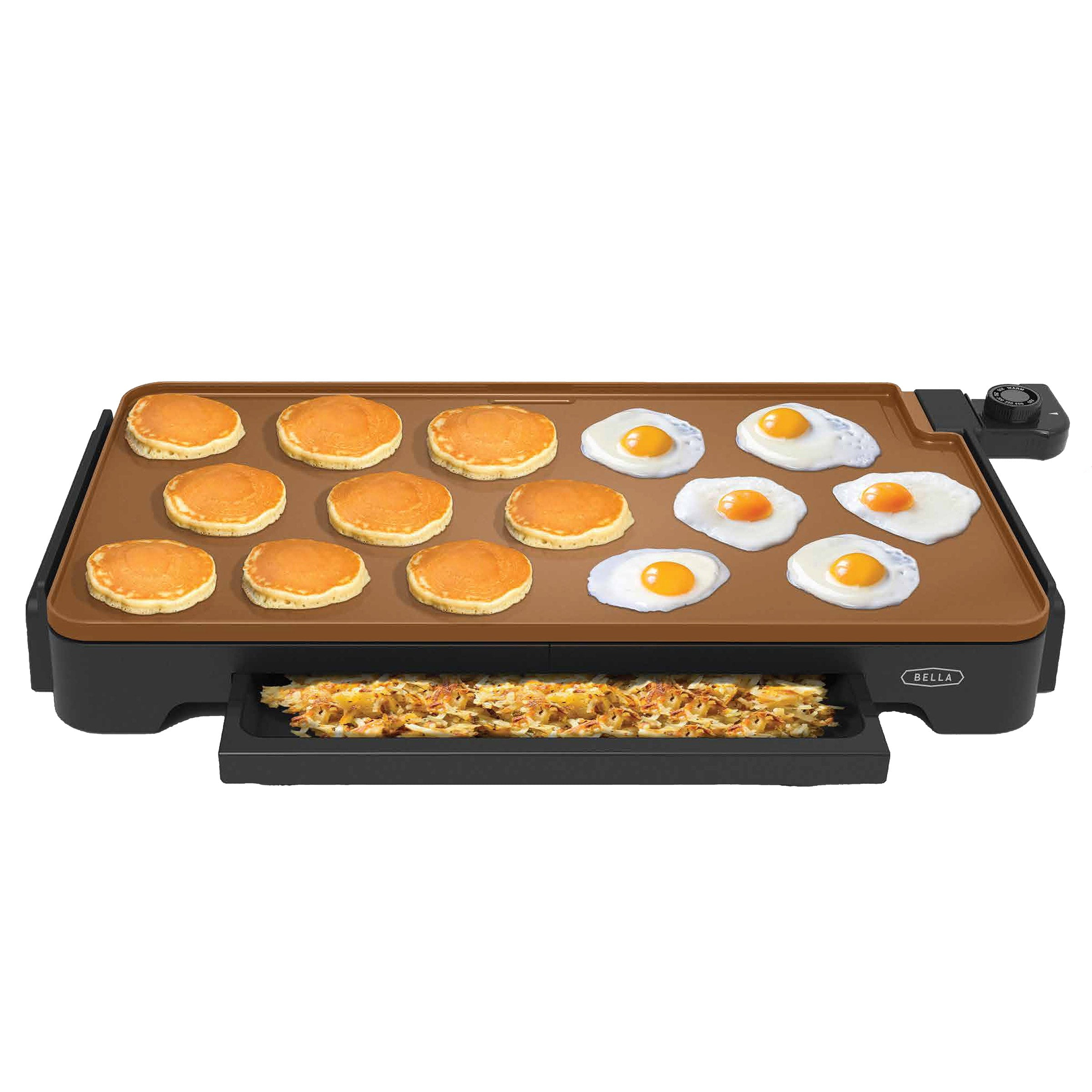 Bella Indoor Electric Extra Large Ceramic Griddle with Integrated