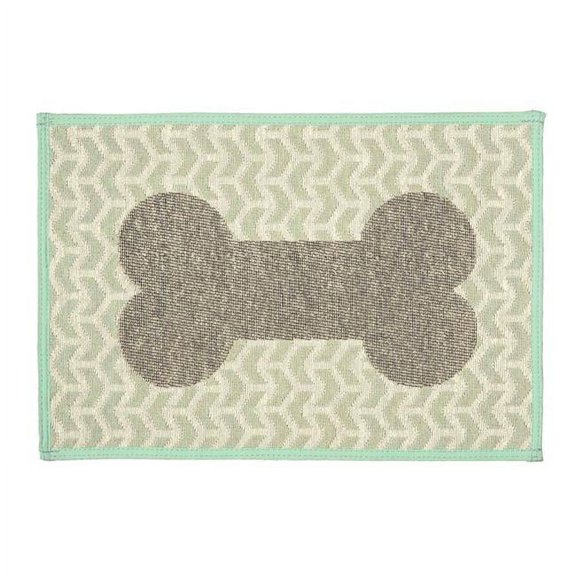 Bella Fashion Mats, Aqua - Geometric Bone