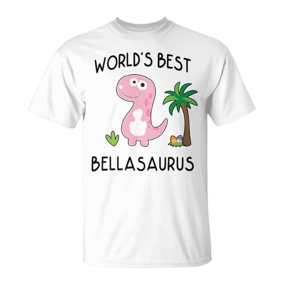 Bella Grandma Gift Worlds Best Bellasaurus Unisex Jersey Crewneck ...