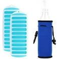 thumbnail image 1 of Bella Ice Cube Molds & Trays- Ice Stick Tray and Water Bottle Insulator Sleeve - Pack of 3 Includes 2 Long Ice Cylinder Molds Stackable and 1 Neoprene Sleeve, Ideal for Sports and Outdoor Activities, 1 of 2
