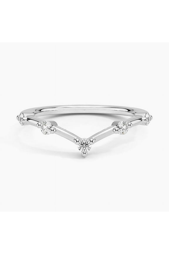 0.94 Ct Round Cut Brilliant Stacking Diamond Ring - Ring in 14K White Gold Plated - Elegant Wedding Ring on Clearance - Stackable Ring for Daily Wear - Perfect Gift for Celebrating Love