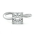 thumbnail image 1 of Bella Jewel 1.8 Ct Princes Cut Lab Created Diamond Wave Shank Wedding Ring - Engagement Diamond Ring - Stamped 14K White Gold Plated Women's Diamond Ring - Hidden Halo Diamond Ring for Women's, 1 of 4