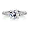 thumbnail image 1 of Bella Jewel 1.9 Ct Round Cut Eternity Band Diamond Ring for Her - Lab-Created Simulated Stone - 14K White Gold Plated Prong Setting - Perfect for Proposals - Women's Engagement and Wedding Jewellery, 1 of 3