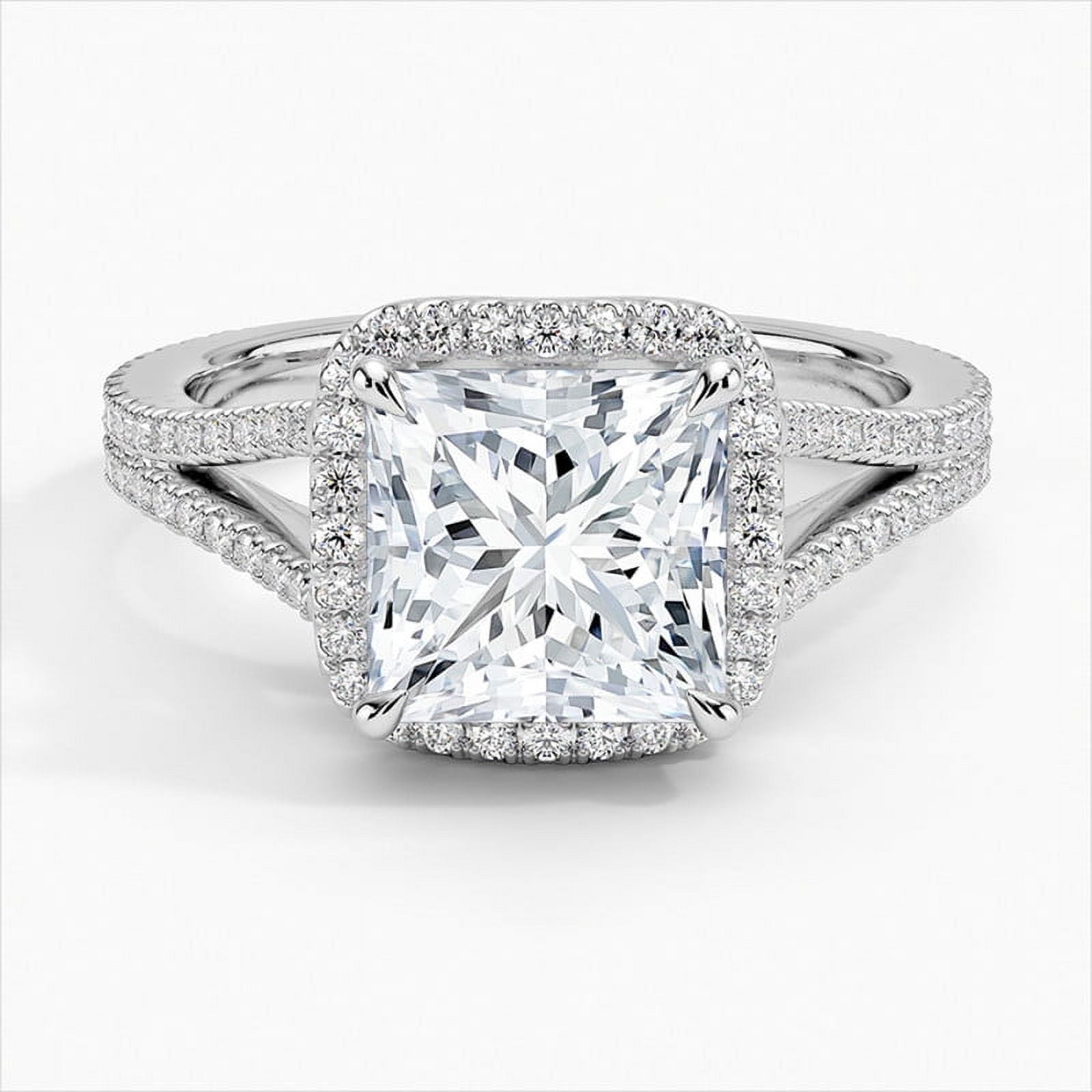 Bella Jewel 14K White Gold Plated 1.85 Ct VVS1 Princess Cut Diamond ...