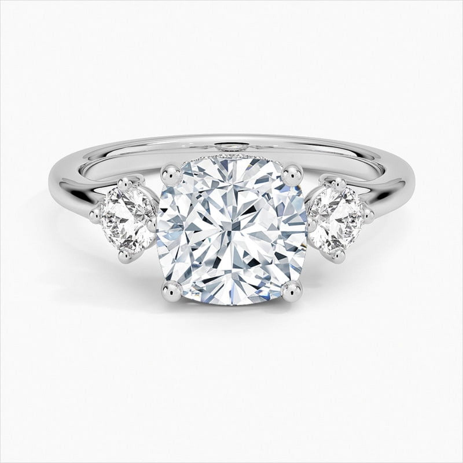 Bella jewel 14k white gold plated 2 20 ct cushion cut diamond ring