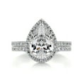 thumbnail image 1 of Bella Jewel 14K White Gold Plated Diamond Ring - 1.9 Ct VVS1/D Pear Cut Lab Created Simulated Diamond Ring - Engagement Wedding Diamond Ring - Eternity Diamond Ring for Bridal - Wedding Ring, 1 of 3