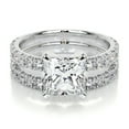 thumbnail image 1 of Bella Jewel 14K White Gold Plated Diamond Ring for Her - Princess Cut Excellent 1.8 Ct Diamond Ring For Her - Eternity Band Diamond Ring for Her - Solitaire with Accent Diamond Ring for Her, 1 of 3