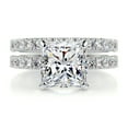 thumbnail image 1 of Bella Jewel 14K White Gold Plated Diamond Ring for Her - Wedding Ring - Princess Cut Excellent 1.9 Ct Diamond Ring - Solitaire and Accent Diamond Ring for Her - Eternity Diamond Ring for Her, 1 of 4