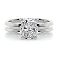 thumbnail image 1 of Bella Jewel 14K White Gold Plated Radiant Cut Solitaire Diamond Ring - 2.1 Ct Lab-Created Simulated Diamond - Gorgeous Engagement Ring for Women - Perfect for Birthdays, Anniversary and Celebrations, 1 of 3