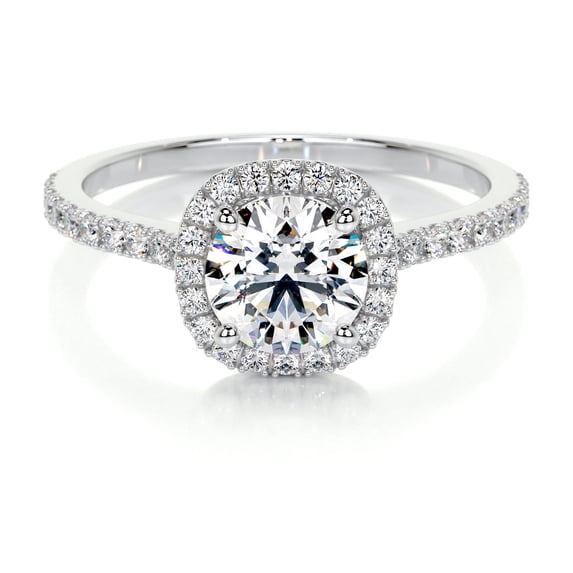 Bella Jewel 14K White Gold Plated Ring for Women's - Radiant Cut Excellent 1.9 Ct Diamond Ring for women's - Wedding Ring - Eternity Diamond Ring for Women's - Halo Diamond Ring for Women's
