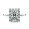 thumbnail image 1 of Bella Jewel 14K White Gold Plated Rings - Radiant Cut 1.9 Ct Excellent White Diamond Rings -Engagement Wedding Halo Promise Ring for Women's - Diamond Jewellery for Birthday Gift - Christmas Gifts, 1 of 4