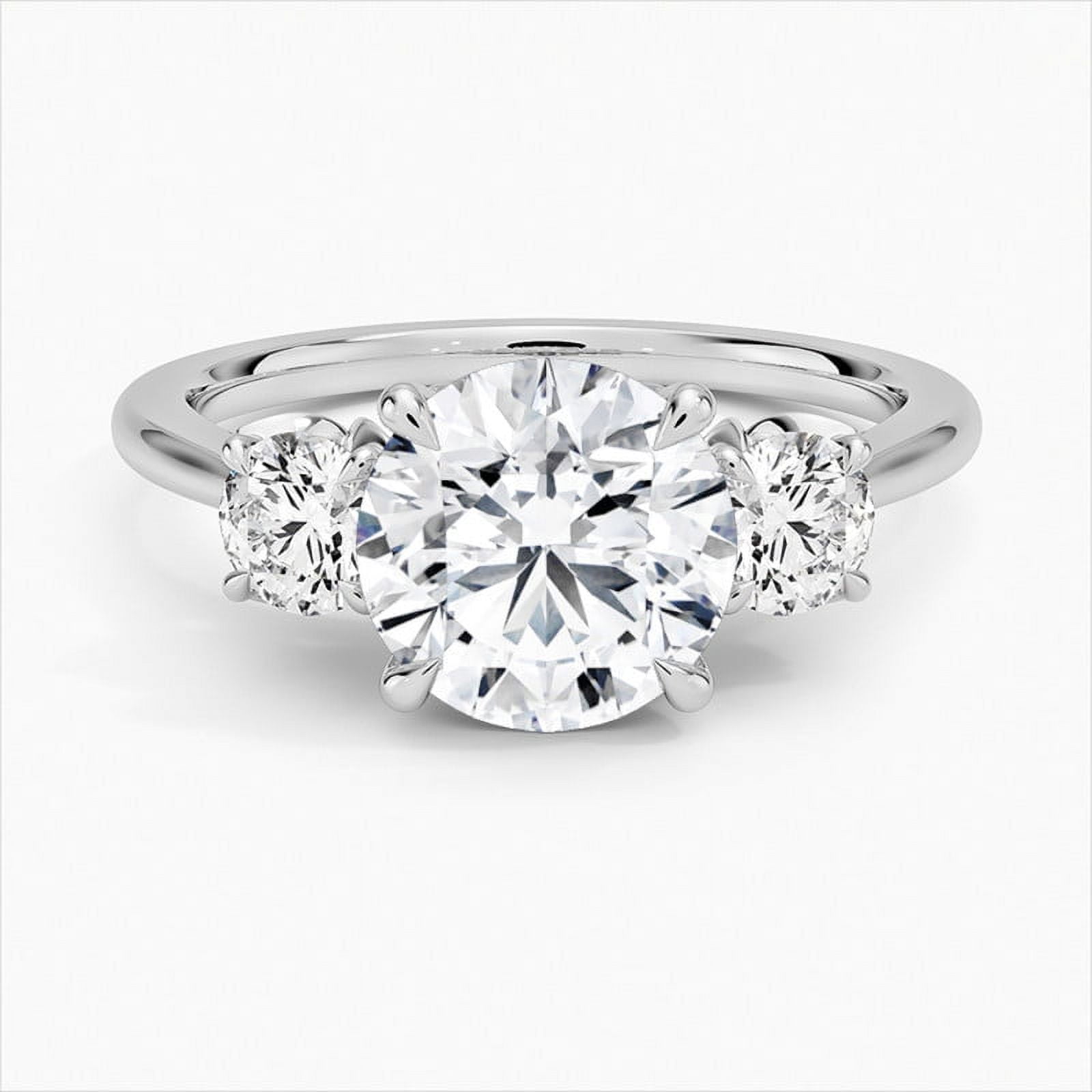 Bella Jewel 2.12 Ct Round Cut Diamond Engagement Ring for Her - Crafted ...
