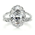 thumbnail image 1 of Bella Jewel 2.2 Ct Oval Excellent Cut Diamond Ring for Her - 14K White Gold Plated Wedding Anniversary Ring - Twisted Rope Engagement Ring for Women's - Solo Stone Wedding Diamond Ring for Women's, 1 of 3