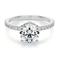 thumbnail image 1 of Bella Jewel Beautiful 1.9 Ct Round Cut Hidden Halo Eternity Band Diamond Ring for Her - Crafted with Lab-Created Simulated Diamond in 14K White Gold Plated - Perfect for Engagements and Birthdays, 1 of 3