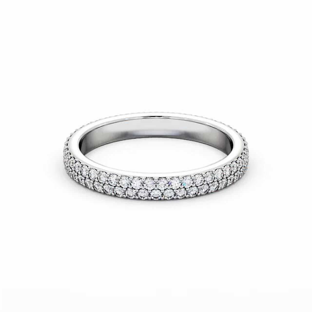 Bella Jewel Brilliant 2.6 Ct Round Cut Eternity Diamond Ring - Cluster ...