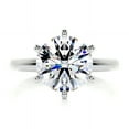 thumbnail image 1 of Bella Jewel Brilliant 2 Ct Round Cut Diamond Ring - Simple Diamond Ring for Her - 14K White Gold Plated Ring - Solo Stone Diamond Ring for Her - Solitaire Diamond Ring for Her - Gift for Her, 1 of 3