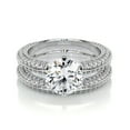 thumbnail image 1 of Bella Jewel Classic 1.9 Ct Round Cut Two Eternity Broad Band Diamond Ring for Women's - Elegant Lab-Created Simulated Diamonds in 14K White Gold Plated - Ideal for Weddings and Special Events, 1 of 3