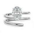 thumbnail image 1 of Bella Jewel Excellant 2 Ct Oval Cut Lab Created Simulated Diamond Anniversary Ring - Stamped 14K White Gold Plated Wedding Ring - Diamond Women's Engagement Ring, 1 of 4