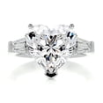 thumbnail image 1 of Bella Jewel Heart Cut Excellent 2 Ct Diamond Ring - Wedding Ring - 14K White Gold Plated Diamond Ring for Her - Three Stone Diamond Ring for Women's - Engagement Wedding Diamond Ring for Her, 1 of 3