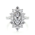 thumbnail image 1 of Bella Jewel Marquise Cut Excellent 1.5 Ct Diamond Ring For Women's - 14K White Gold Plated Ring - Split Shank Diamond Ring for Her - Engagement Wedding Diamond Ring for Women's - Wedding Ring, 1 of 3