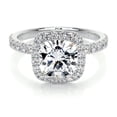 thumbnail image 1 of Bella Jewel Oval Cut Excellent 2 Ct Diamond Ring for women's - 14K White Gold Plated Ring for Women's - Wedding Ring - Eternity Diamond Ring for Women's - Halo Diamond Ring for Women's, 1 of 3