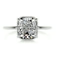 thumbnail image 1 of Bella Jewel Radiant Cut Excellent 2.2 Ct Diamond Ring for Women's - 14K White Gold Plated Ring - Anniversary Ring - Solitaire With Accent Diamond Ring for Women's - Halo Diamond Ring for Her, 1 of 3