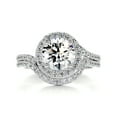 thumbnail image 1 of Bella Jewel Round Cut Brilliant 1.9 Ct Diamond Ring for Her - Wedding Ring - 14K White Gold Plated Diamond Ring - Engagement Wedding Diamond Ring - Halo Diamond Ring - Eternity Diamond Ring, 1 of 3